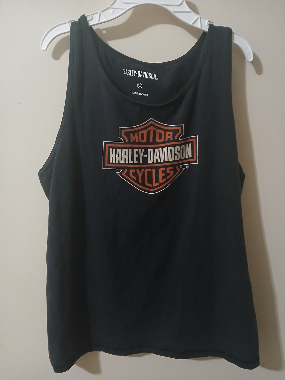Harley-Davidson Black Tank with Orange Logo woman size xl